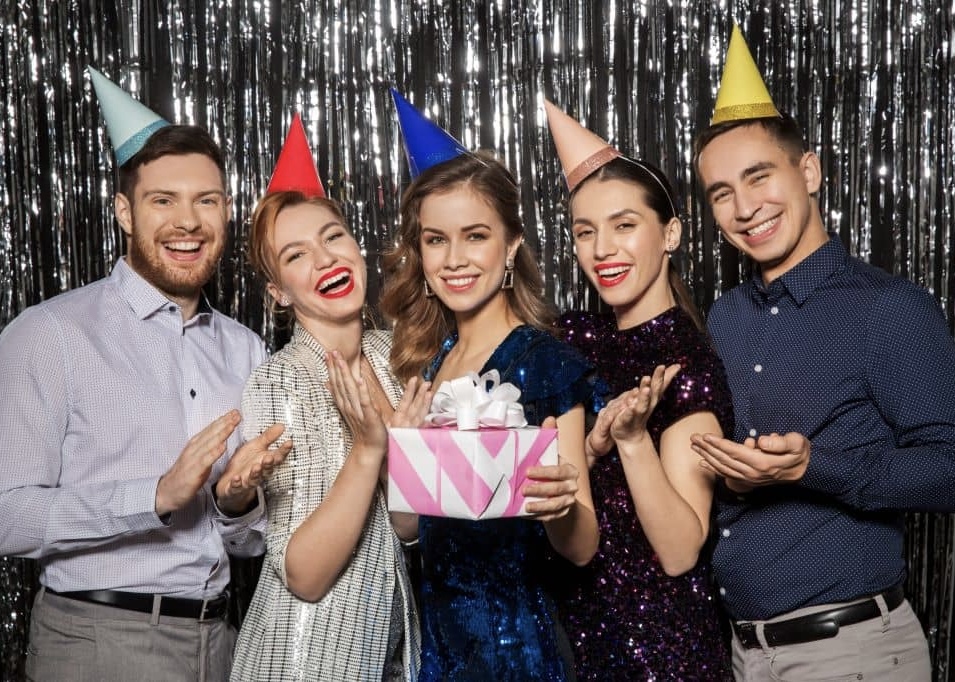 Birthday party photo booth.
